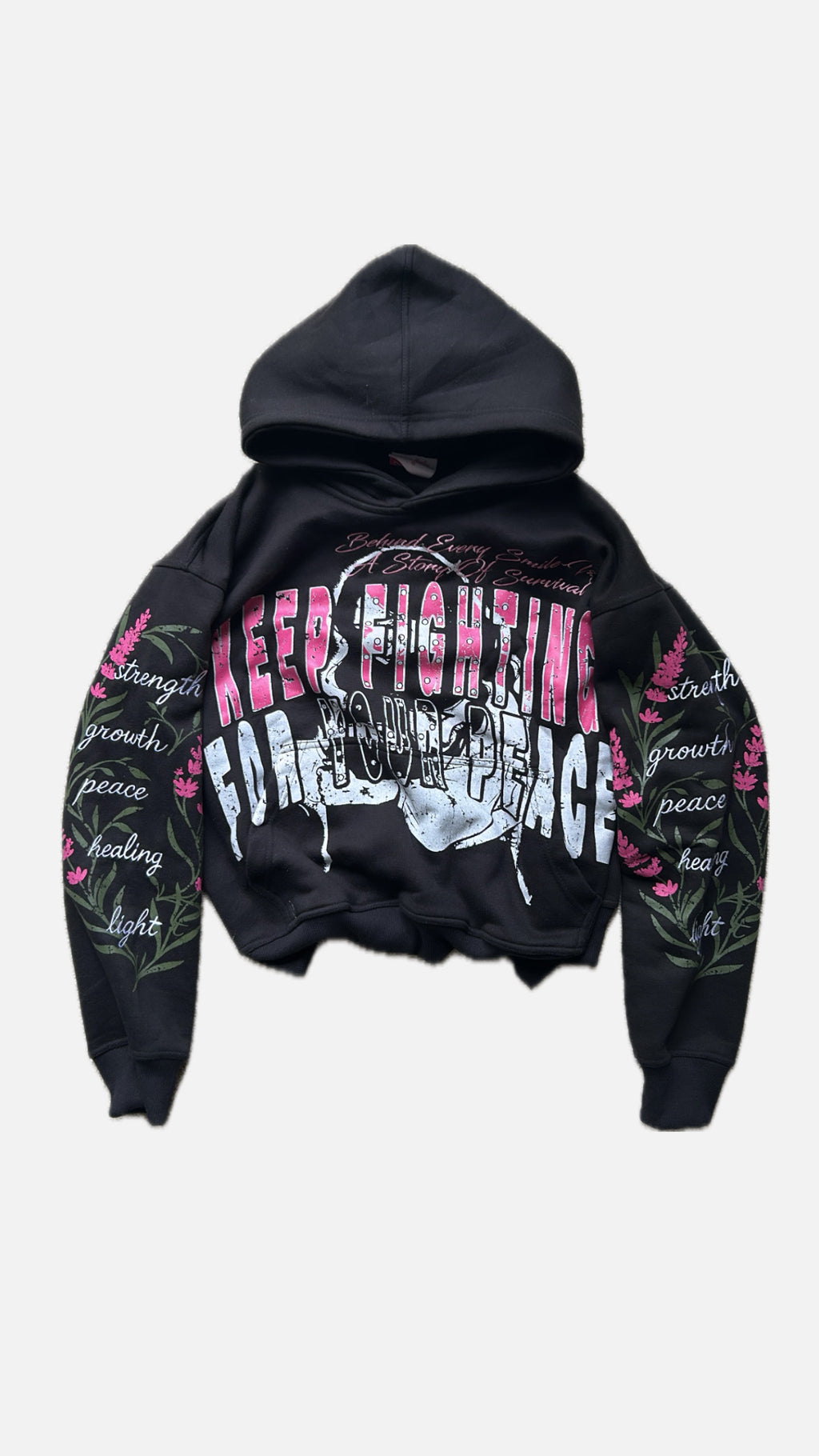 Keep Fighting Black hoodie