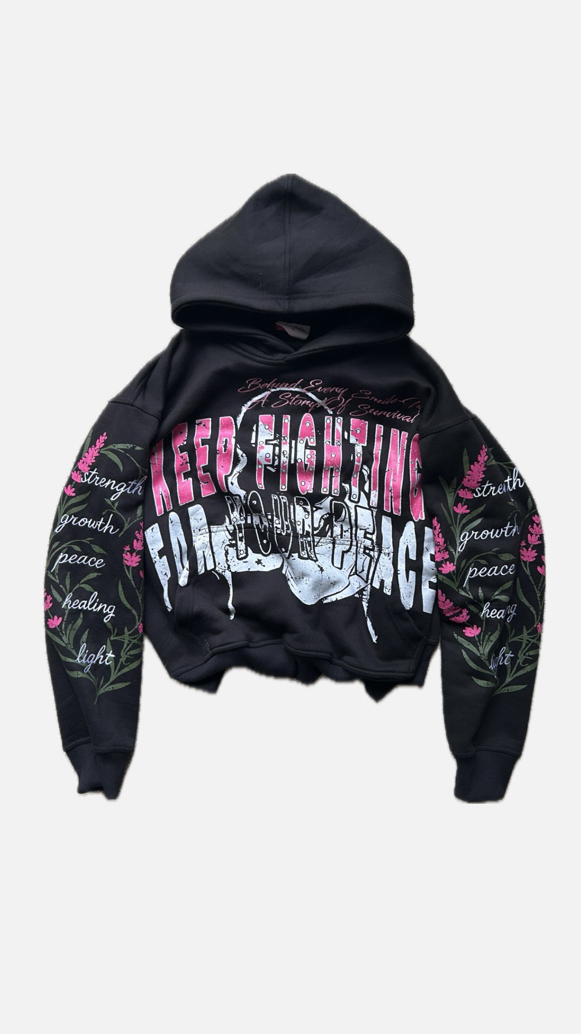 Keep Fighting Black hoodie